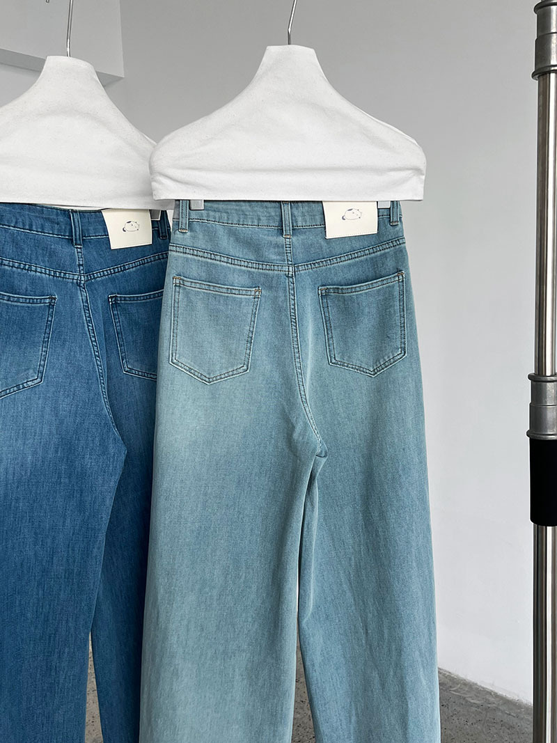 Luxi American 9-inch slightly flared jeans for women, 2025 Summer New style casual loose wide-leg pants with a drape, 68326 pic 42