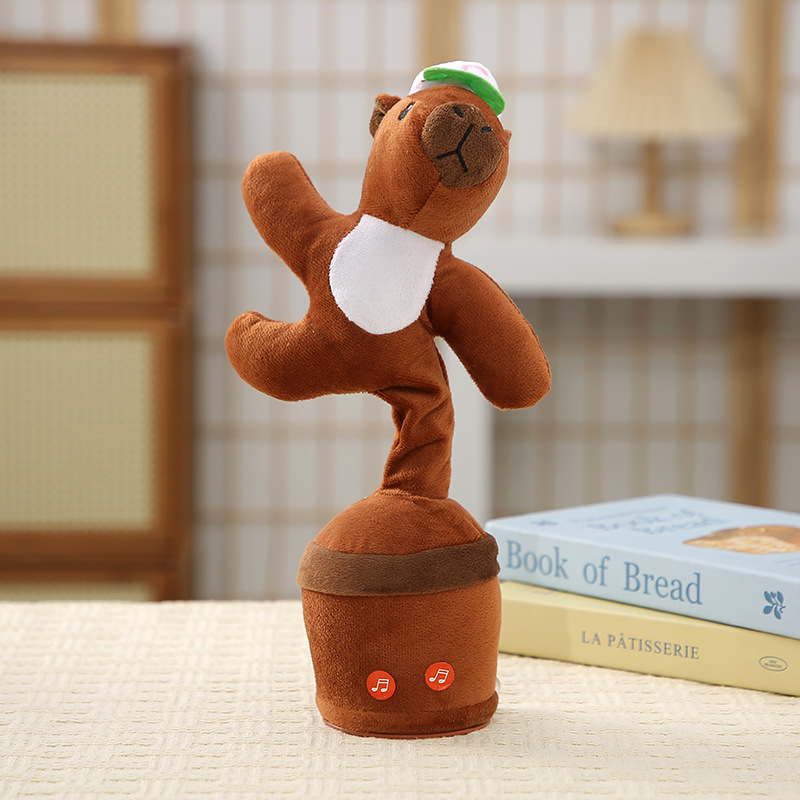 爆款会说话的毛绒玩具可爱水豚扭动毛绒玩偶创意个性搞笑毛绒公仔详情2