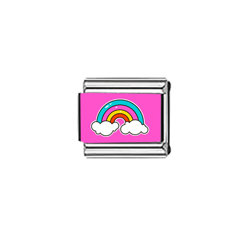 跨境爆品新款原创钛钢手链套装时尚简约个性DIY图案手链饰品批发详情43