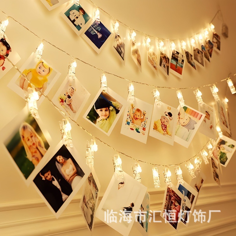 相片夹子灯串led彩灯照片挂墙灯氛围灯少女心房间宿舍浪漫装饰灯详情5