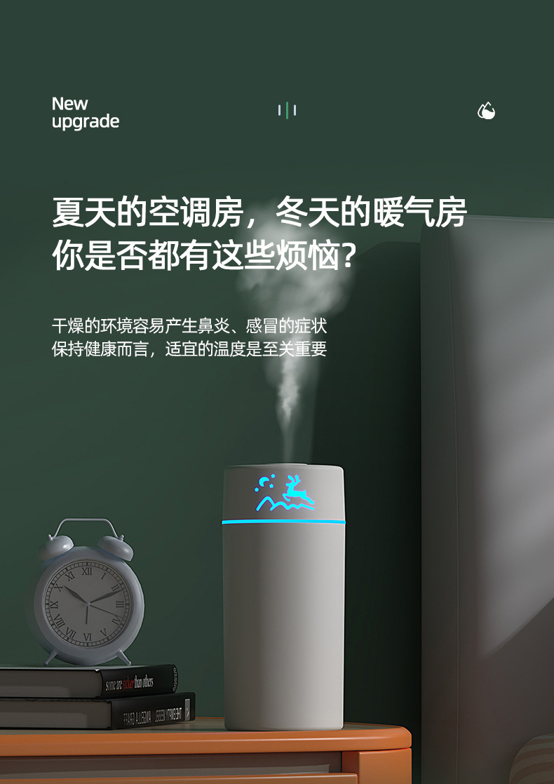 New type of humidifier, home and office silent USB air humidifier, fog volume water replenishment spray machine, factory direct sales M142 pic 3