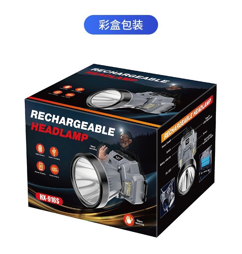 Rechargeable headlamp, high-intensity floodlight, headlamp body, outdoor sports, night running, work flashlight, multi-functional headlamp pic 28