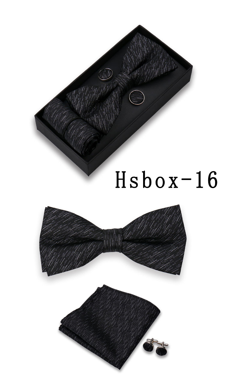 男士结婚礼服配饰套装红色领结口袋巾袖扣三件套现货男士领结领花西装配件详情18