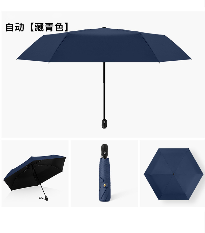 Ultra-light, retractable, safe, anti-rebound, automatic all-weather umbrella, UV-resistant black rubber sun protection and shading sun umbrella pic 23