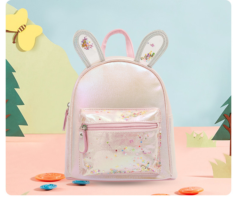 大尾猫卡通兔耳朵双肩背包时尚休闲可爱公主女童包元气少女书包详情11