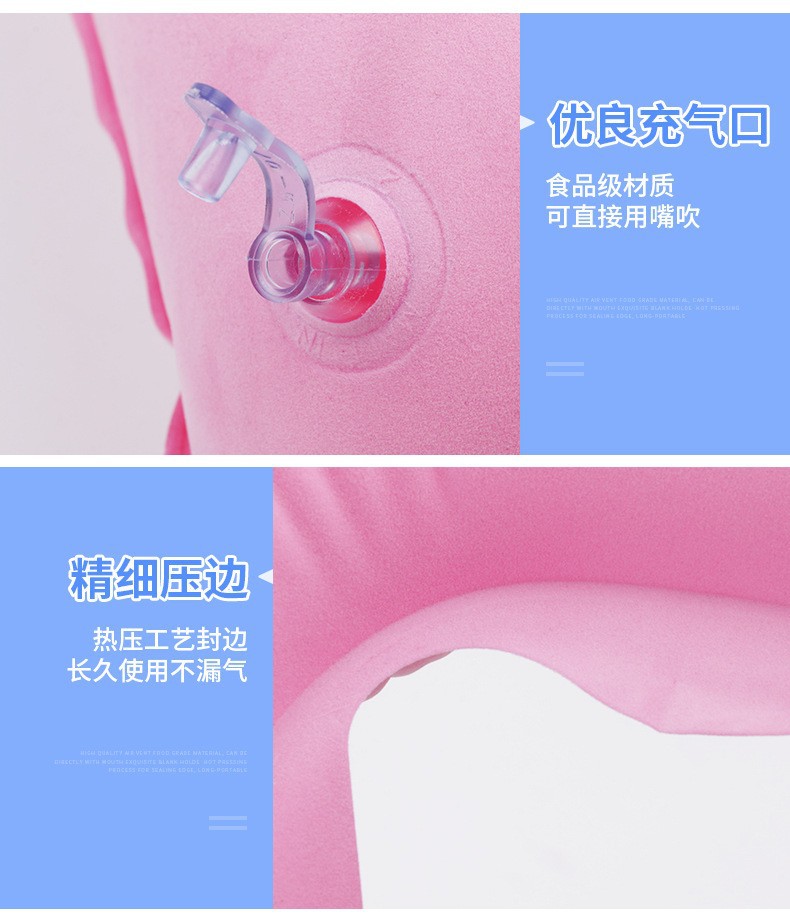 小马充气U型枕学生旅行卡通彩色枕U型枕18cm详情7