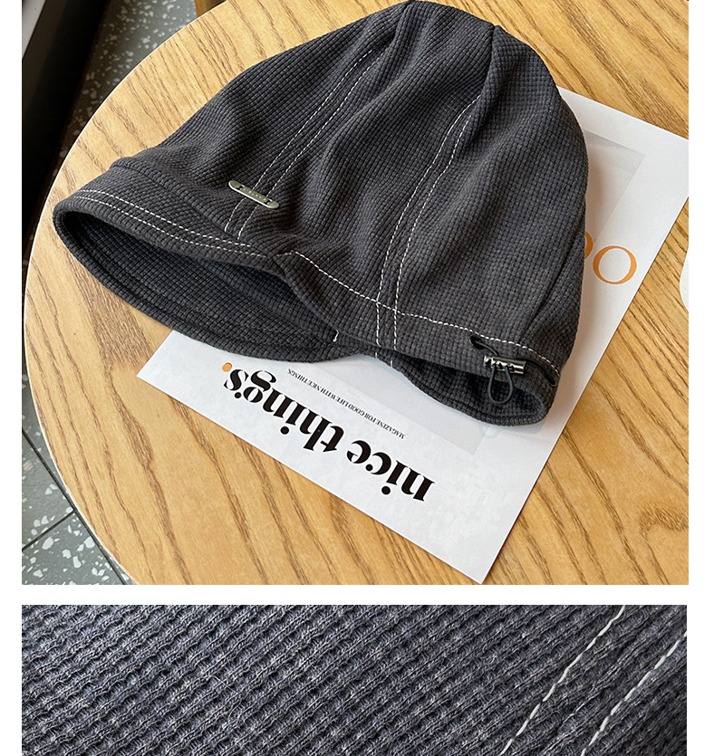 韩系慵懒风堆堆帽女冷帽秋冬季时尚百搭小众大头围显脸小包头帽子详情13