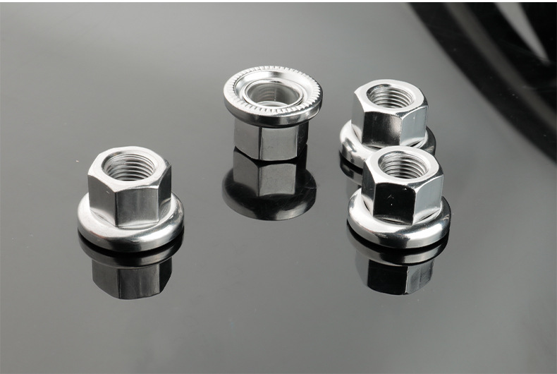 Bicycle dead fly flower drum screw 9mm front anti-slip lock nut nut flange flower drum M10 rear axle nut cap pic 4