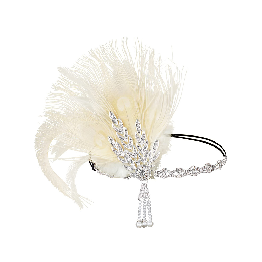 The black feather headband for the female Halloween party at the 1920s Masquerade is now in hot stock on Amazon pic 13