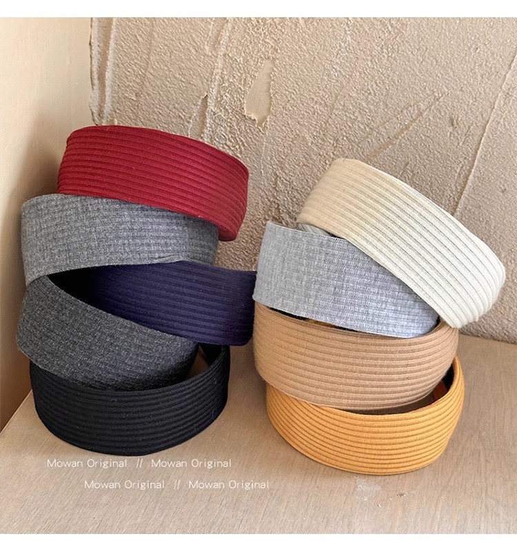 易梦玲同款窄版针织宽边发箍女高颅顶运动加宽发带头箍高级感头饰详情4