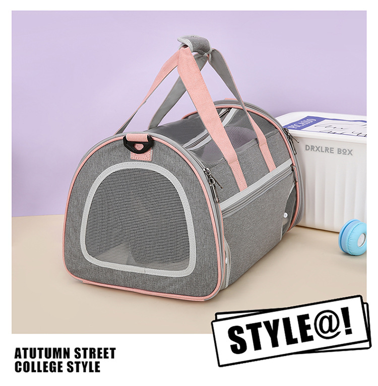 Cat bag, portable handbag for going out, breathable, spacious, fashionable dog bag, hand-held, space-style pet bag pic 14