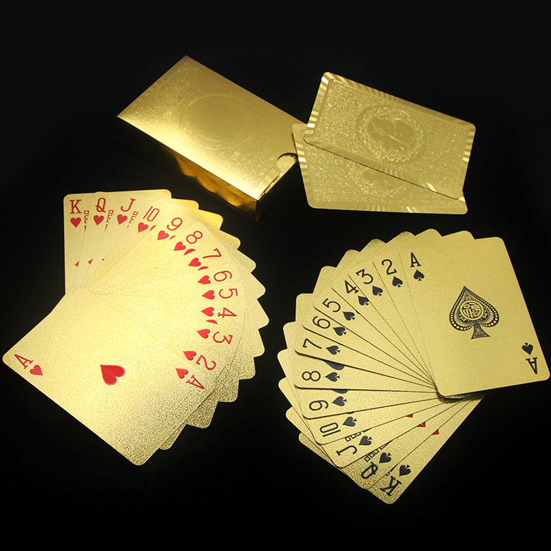 厂家现货新品金箔掼蛋防水耐磨龙行天下百家福休闲娱乐扑克牌详情3