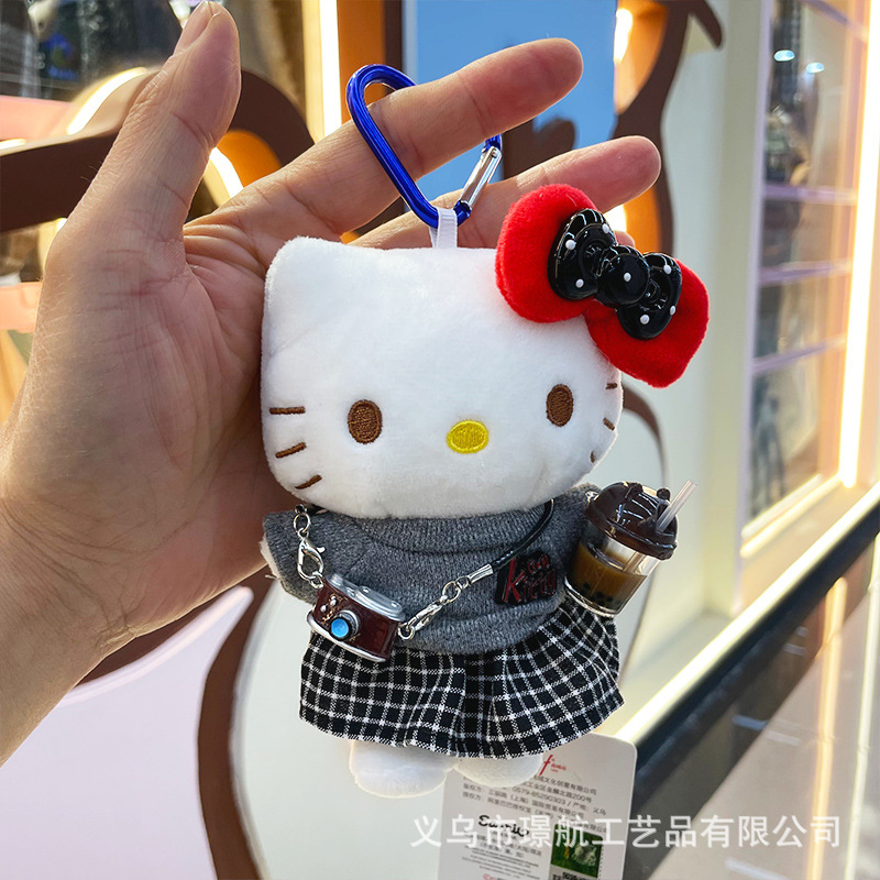【正版】hellokitty毛绒公仔钥匙扣包包挂件背包小挂件三丽鸥玩偶详情11