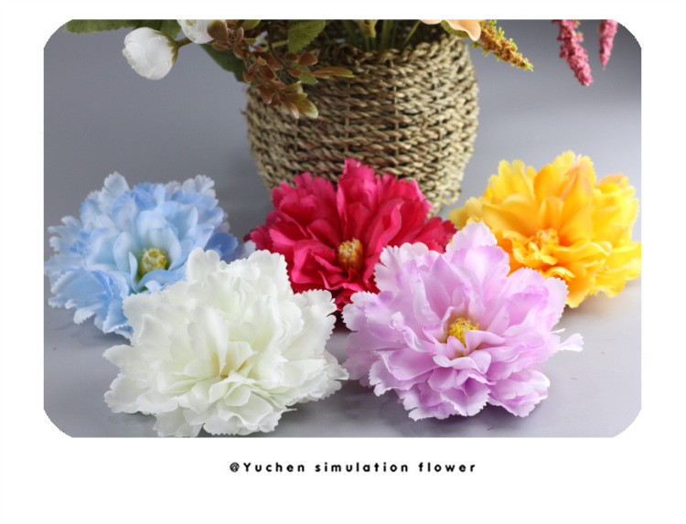 芙蓉牡丹仿真花头大号假花花束汉服配饰绢花草帽发卡办公文化园艺装饰详情13