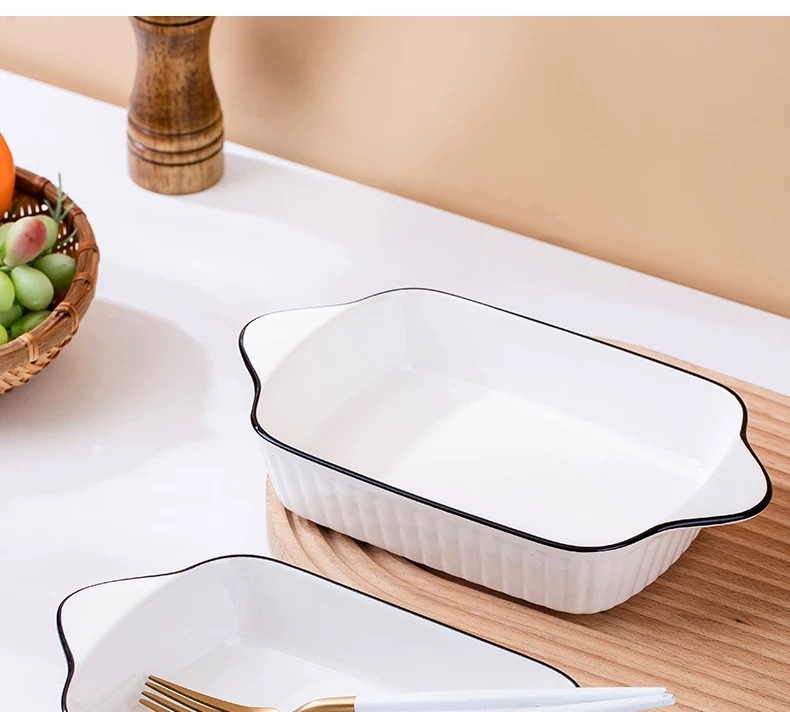 Nordic bowl and plate set, home ceramic tableware with logo printing, creative new style Japanese plate, soup noodle bowl and vegetable plate gift box pic 16