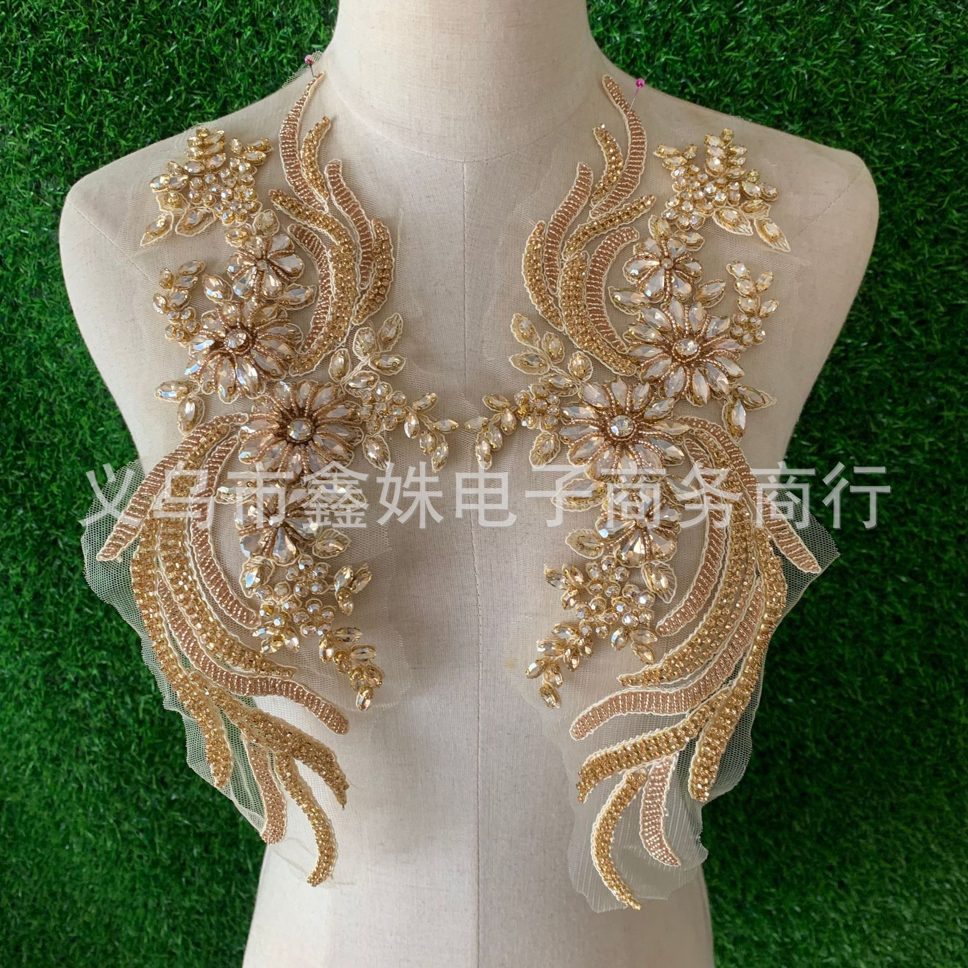 Wholesale beaded crystal dresses, corsets, water diamonds, phoenix tail decals pic 7