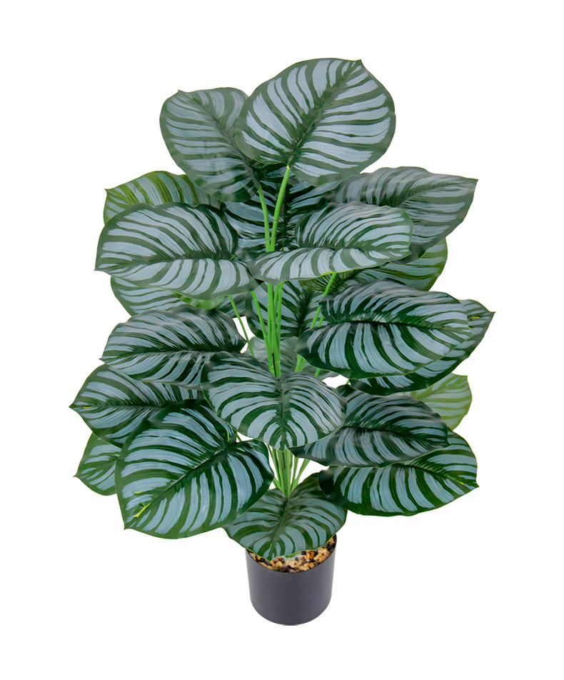 Wholesale of 24-head 80CM injection-molded bone-shot European-style interior decoration and landscaping artificial plants with artificial green plants pic 8