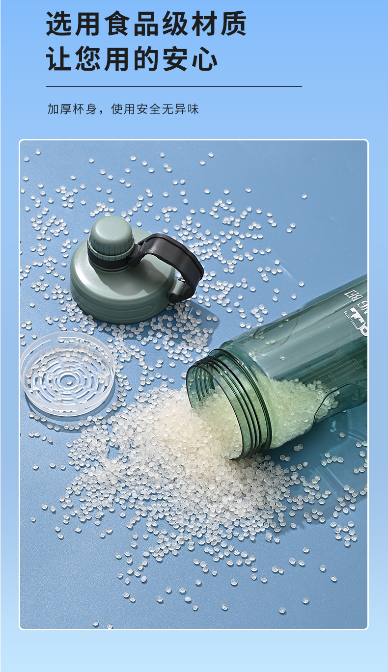 超大容量塑料水杯男便携户外运动健身水壶水瓶大号太空杯子 3000m详情4