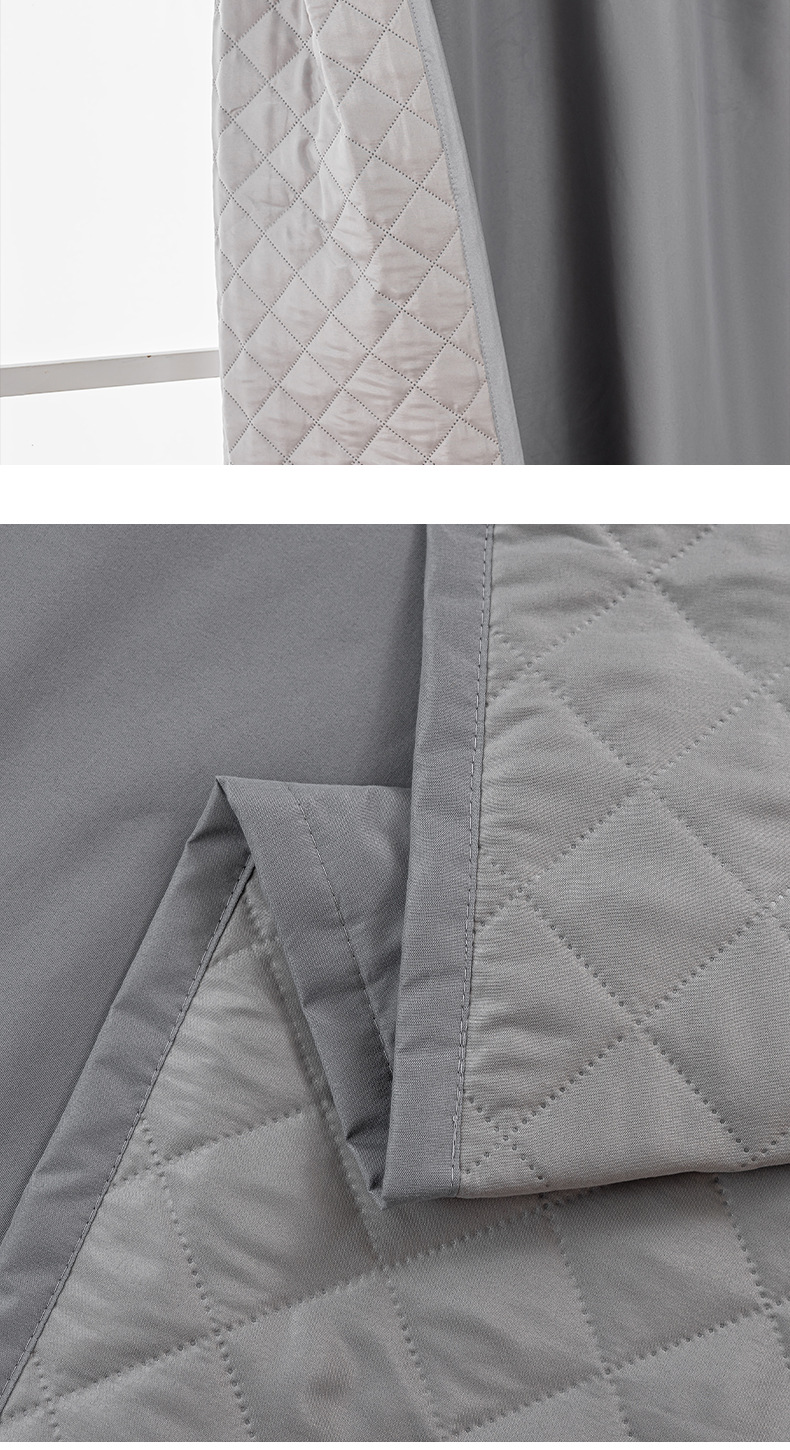 New winter cross-border cotton curtains windproof, warm, thickened, heat-insulating and cold-proof cotton sandwich finished export curtains curtains pic 6