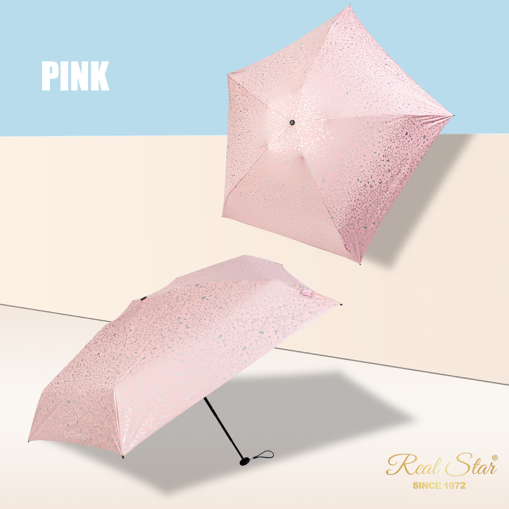 New 5-fold lightweight sun umbrella, 5-bone manual folding mini umbrella, plain printed sunshade pocket umbrella pic 11
