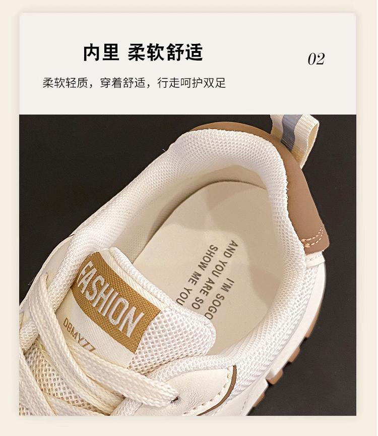 跨境运动鞋女2025春季新款透气休闲厚底老爹鞋时尚网面女式休闲鞋详情8