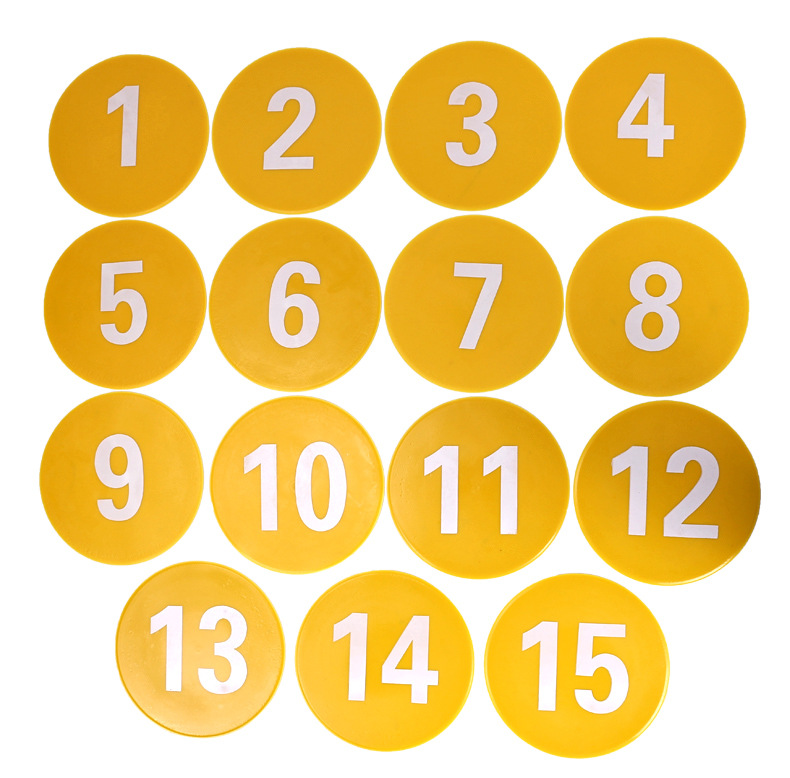 23cm数字地标垫数字1-15脚步训练地标垫平面软标志碟圆形标志碟详情10