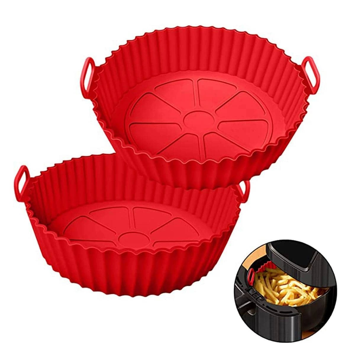 Air fryer, silicone baking tray, all-purpose oven baking tray, food-grade silicone barbecue tray, cake mold, baking mold pic 17