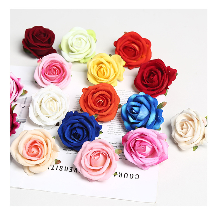 7cm绒布玫瑰花头婚庆花瀑布工程装饰花酒店花墙拱门插花外贸跨境详情10