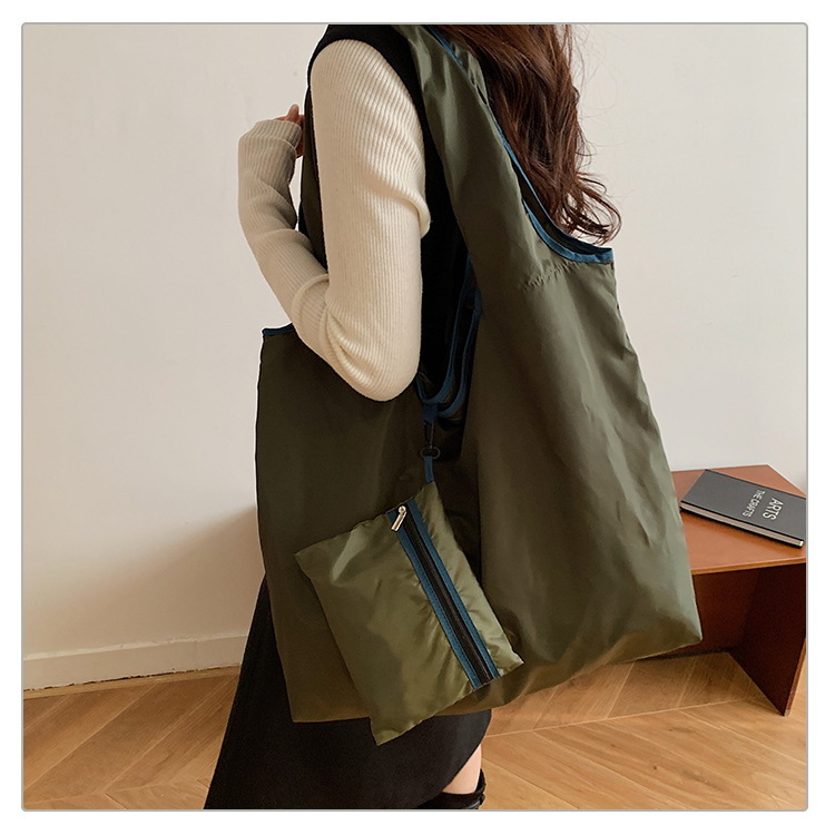 2026新款韩版折叠购物袋大容量收纳袋防水超市手提托特包环保布袋详情16