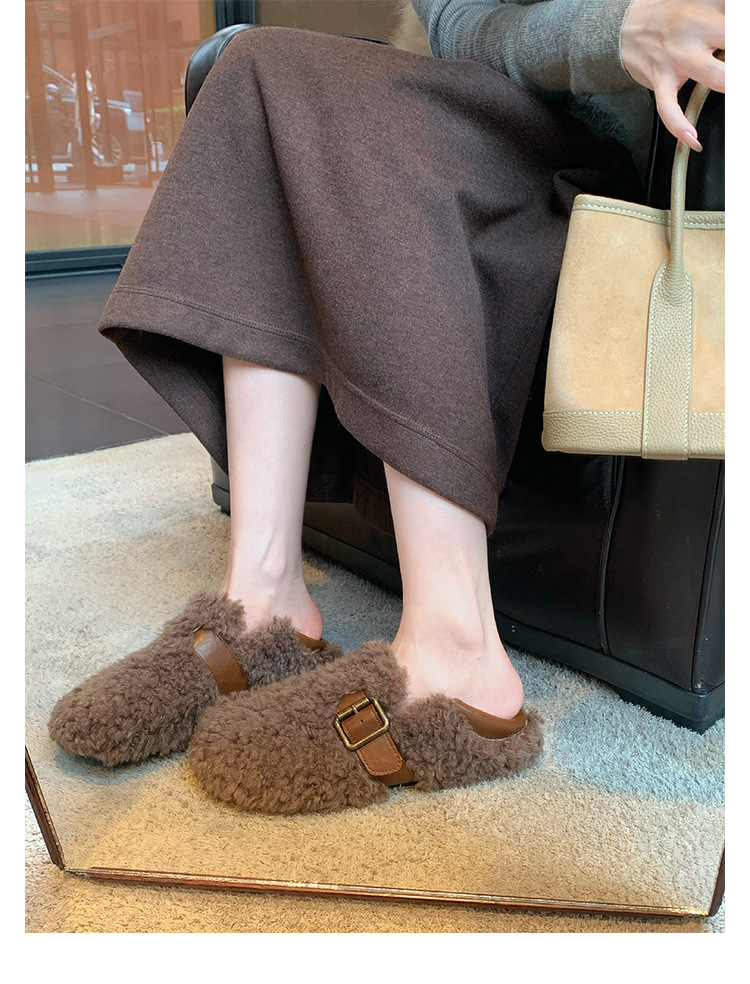 Warm and cozy plush slippers for women, winter home cotton slippers, warm and comfortable, anti-slip thick-soled plush slippers for women pic 25