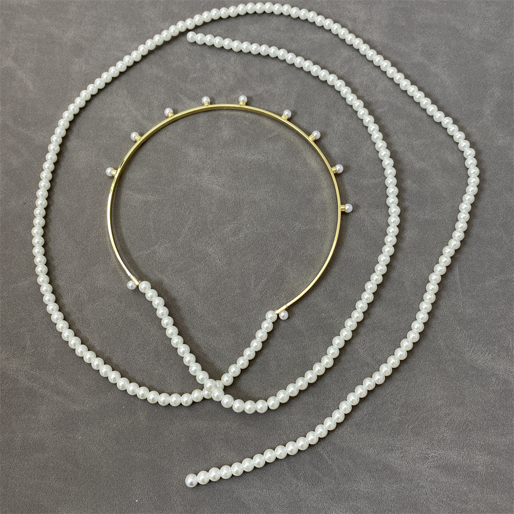 法式复古仙女珍珠流苏链条发箍设计感小众气质发卡森系超仙头饰女详情3