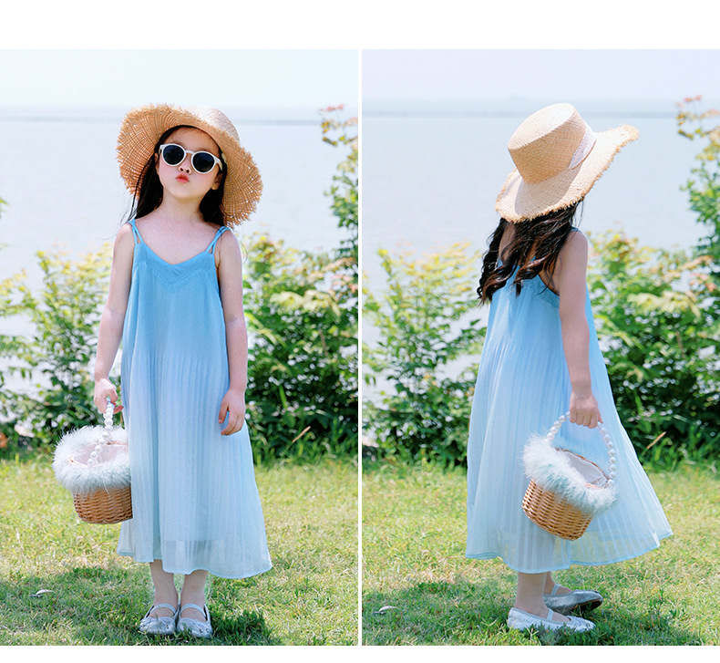 Bestseller 2025 New Summer seaside style Sanya vacation Halter dress for family of three pic 19