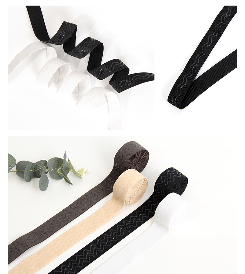 Multi-row curved rubber-coated elastic bands, wavy silicone four-sided anti-slip high-elastic nylon wigs, headwear, sweat belts and baby clothes pic 8
