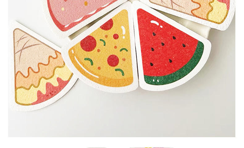 卡通印花压缩木浆海绵洗碗擦厨房洗碗海绵擦刷碗海绵块木浆棉心形详情22