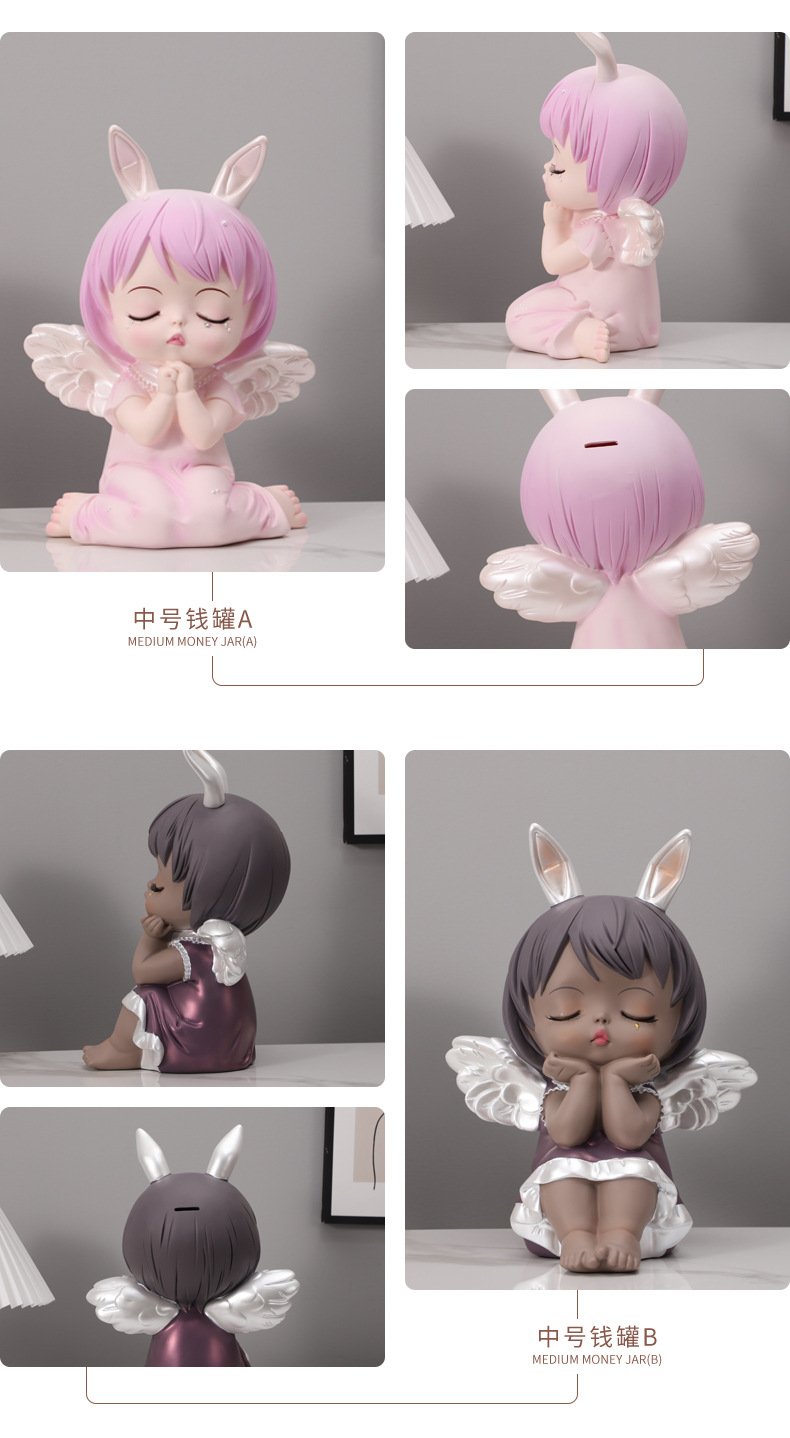 Cross-border new products: entrance hall desktop ornaments, home decorations, wedding gifts, home essentials, oversized Anne piggy bank pic 5