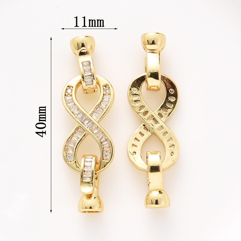 Zhuji pearl necklace buckle 8-shaped buckle, handcrafted end buckle, connecting buckle, mother-and-child buckle, sweater chain, universal buckle, DIY accessories pic 10