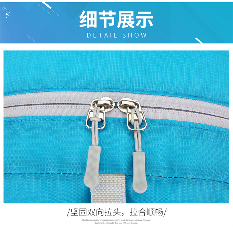 Wholesale of new cross-border outdoor folding bags with logo printing, hiking bags, water-resistant backpacks, and backpacks pic 31