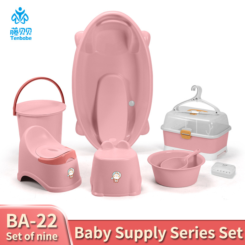 泡澡浴桶儿童浴盆套装新生儿沐浴洗澡婴儿宝宝洗澡盆塑料脸盆跨境详情2