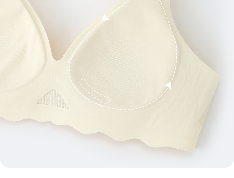 Soft support jelly strip seamless sexy bra for women, thin and small chest, gathering to look smaller, comfortable bra without steel rings, summer pic 22