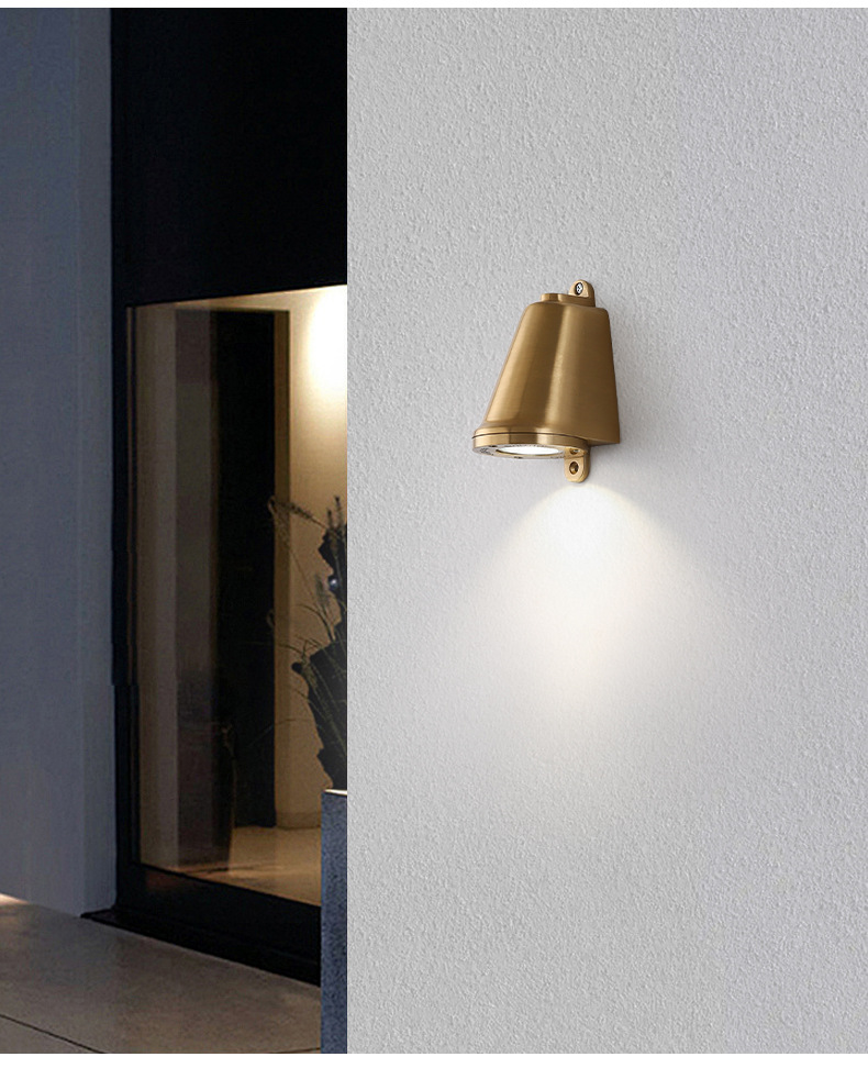 工业风loft户外门头中古室内外走廊入户阳台充电射灯铸铝马蹄壁灯详情8