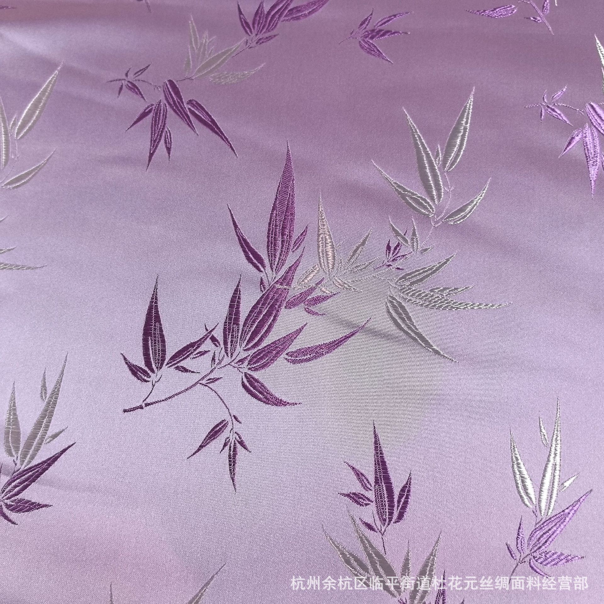 厂家真三五大竹叶织锦缎仿古唐装旗袍布料宠物服坐垫布丝绸面料详情9