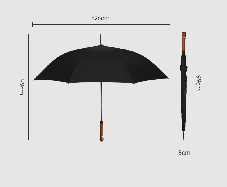 复古风木柄直杆礼品高尔夫伞新款可印logo商务广告伞弯柄高尔夫伞详情20