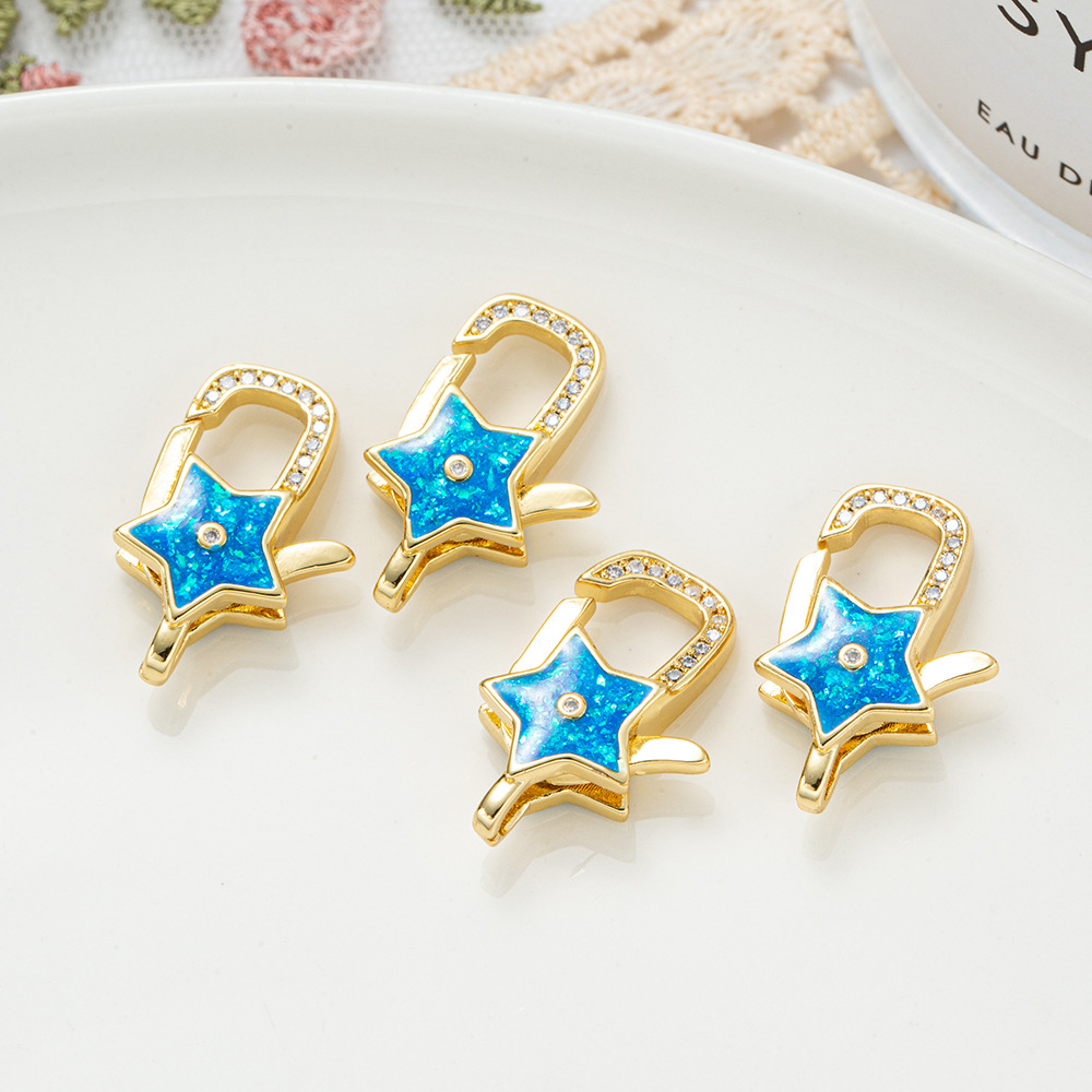 diy copper plated 18k real gold double-ring pearl string necklace clasp, jewelry, handcrafted bead necklace accessory pic 7