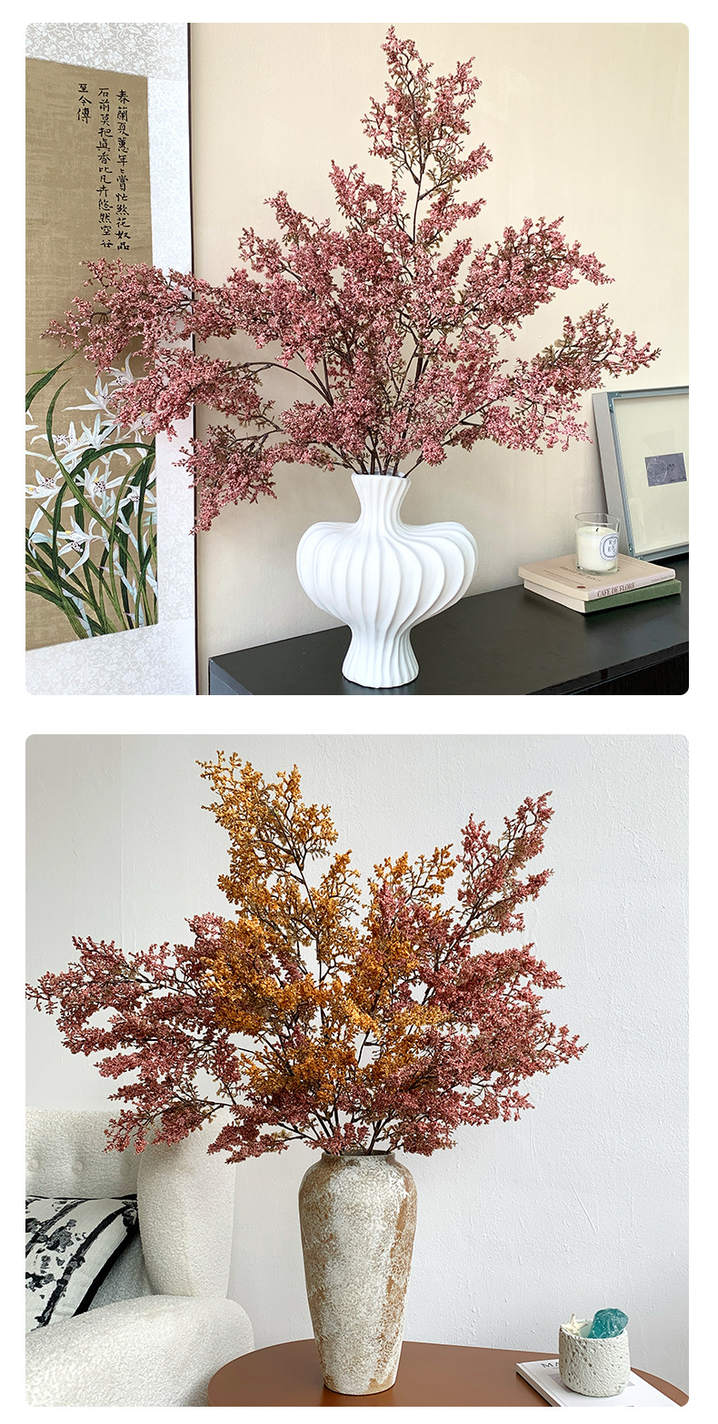 侘寂风雾凇仿真绿植假花花束摆设高档客厅插花干花花艺装饰花摆件详情13