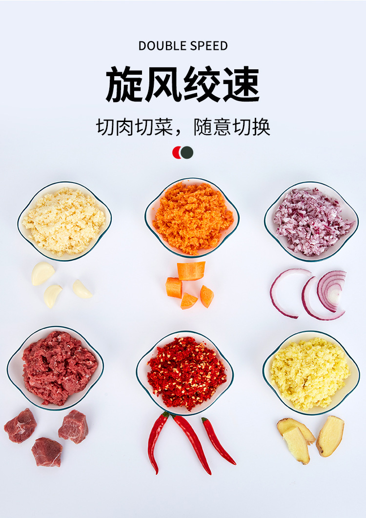 跨境家用电动绞肉机不锈钢多功能搅拌机料理机碎肉辅食小型大容量详情4