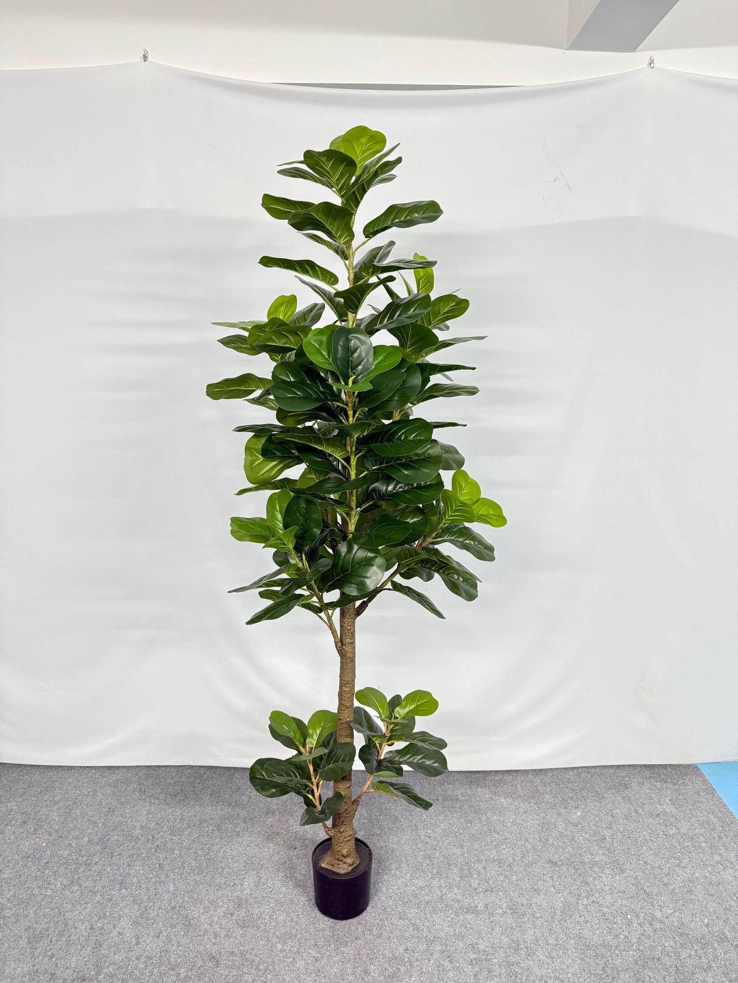 Simulated new style Ficus lyrata potted plant, large home floor-standing decorative item, green plant for homestay and shopping mall decoration, Ficus lyrata pic 9