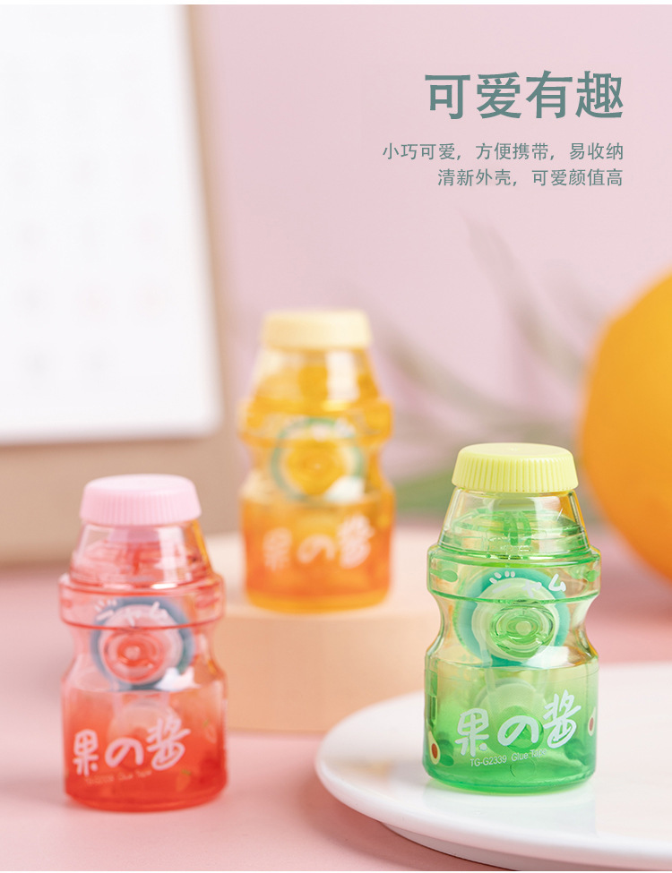 天高厂家果酱点点胶创意酸奶瓶点点胶水果元素粘贴双面胶定制详情7