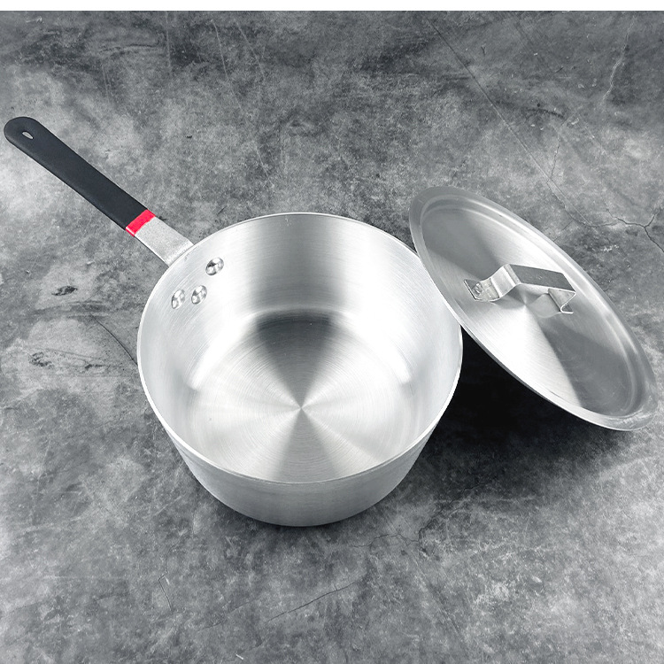 Western-style aluminum sauce pot, commercial restaurant single-handle soup, noodles, ramen, porridge pot, flat steak cooking, sauce collection aluminum pot pic 17