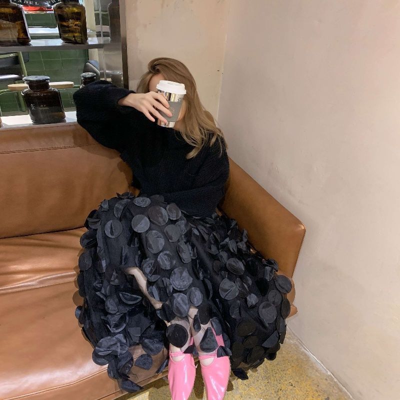 Ретро-платья с большим вырезом из верхней части верхней части тела у женщин, стоящих в европе, осенью и зимой, с новыми диоптрическими юбками с высокой талией pic 1
