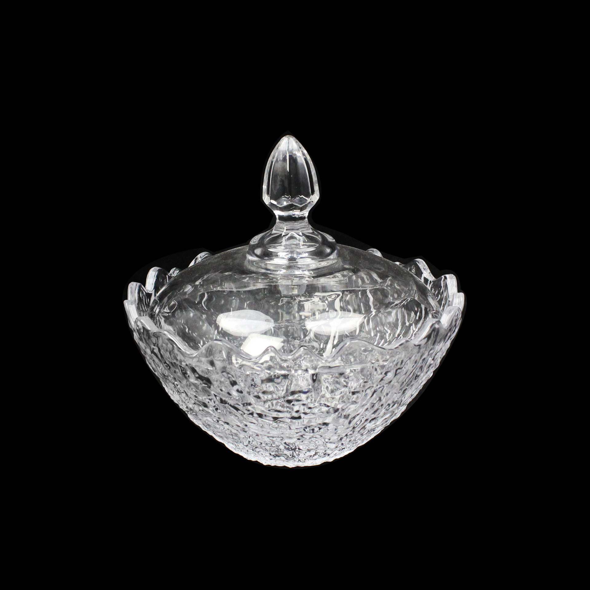 The new cross-border 2024 glacier bark glass fruit plate, fruit blue fruit bucket, kitchen and living room ornaments are selling well pic 2